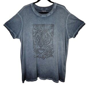 TORRID Tiger Relaxed Fit Cotton Jersey Destructed Tunic, Size 0